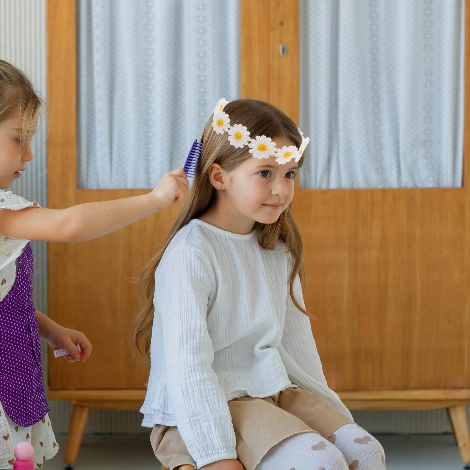 

2Pcs Realistic Daisy Sunflower Headband Boho Style Elastic Fabric Hair Accessory for Women Girls Festival Beach Outfit