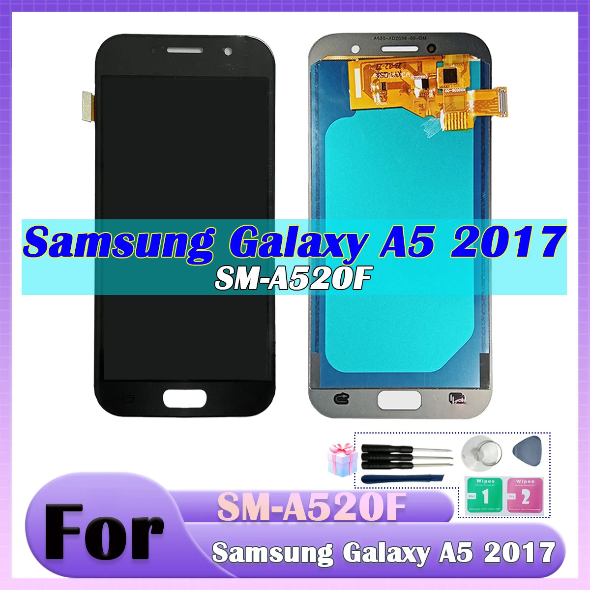 TFT LCD For SAMSUNG Galaxy A5 2017 Display Touch Screen Digitizer For SAMSUNG Galaxy A5 2017 A520 A520F SM-A520F LCD Replaceme