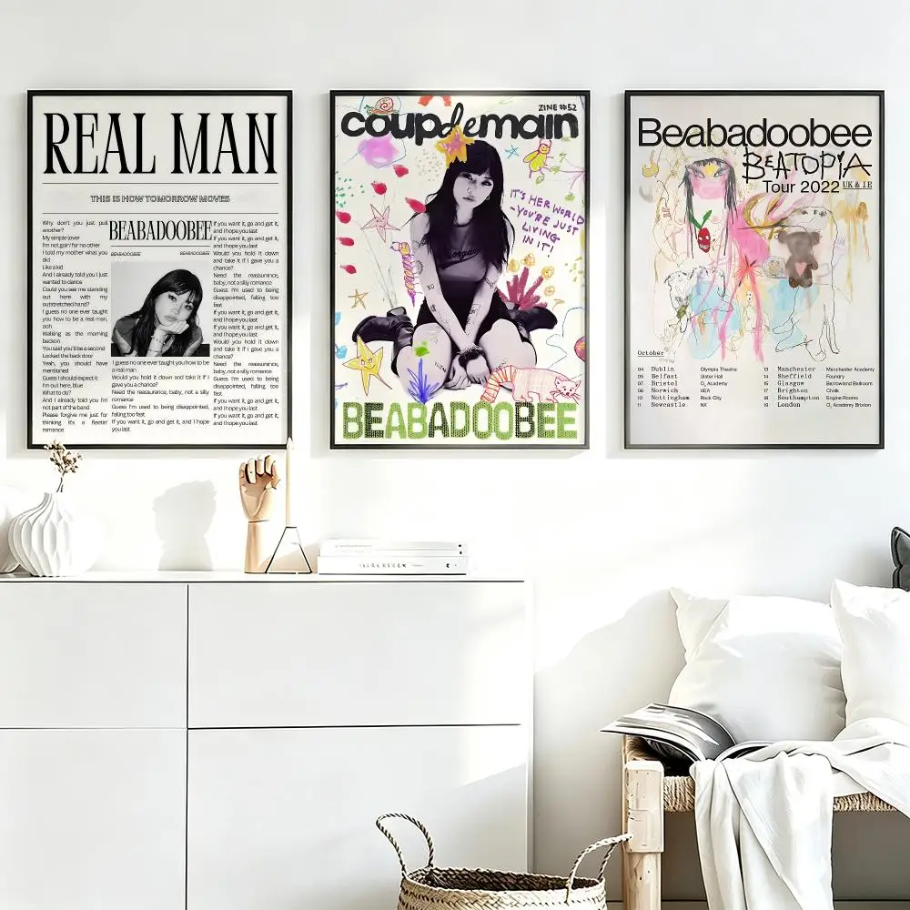 Modern Aesthetic Wall Art Poster music Beabadoobee Poster for Bedroom Dorm Room Home Decor Large Wall Picture Print