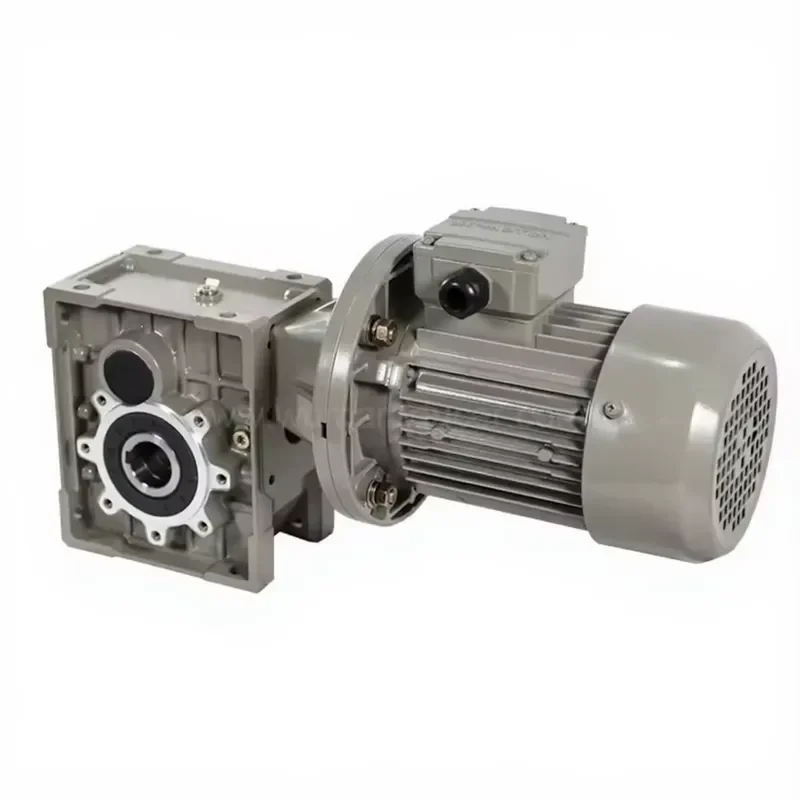 Wuma Worm Reducer 1 Flange Mounted Worm Gearbox with 20:1 Ratio Hollow Shaft for Machinery & Equipment 3-Year Warranty