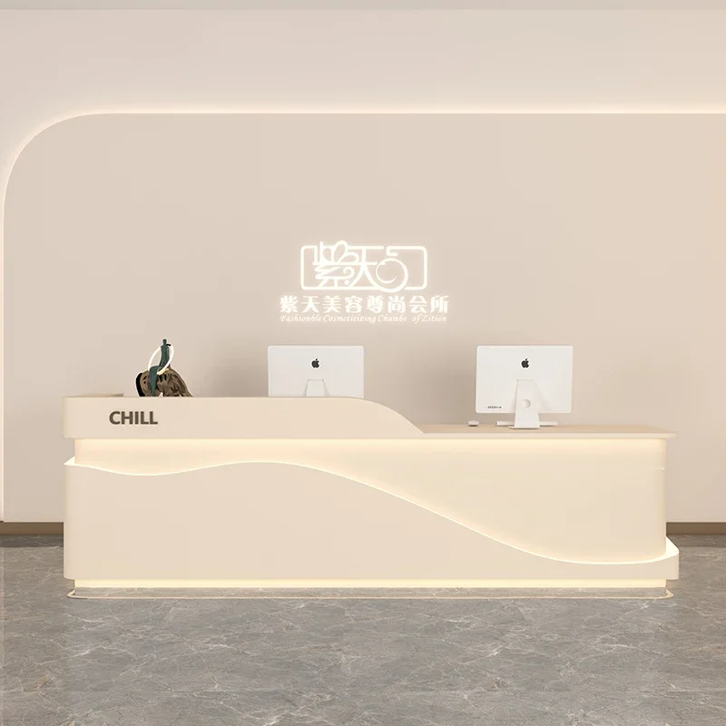 Wall Table Customer Center Computer Desks Cash Register Business Coffee Distillation Counter Chaire Pour Eglise Podium Stand