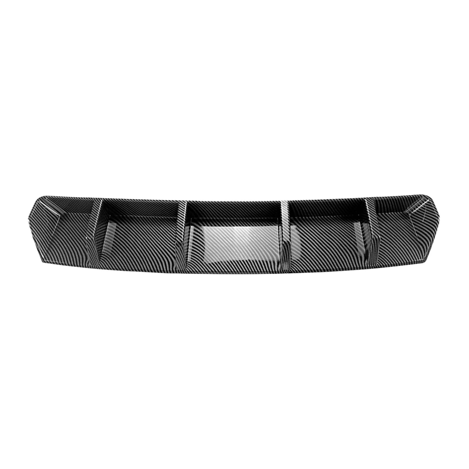 For Skoda Octavia MK3 2015-2017 Gloss Black Rear Bumper Diffuser Lip Spoiler Splitter Carbon Fiber Look Tail Boot Protector Kit