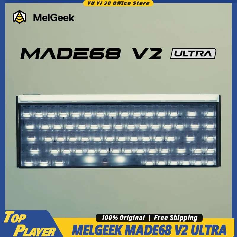 MelGeek MADE68 V2 ULTRA Gaming Keyboard Hall TTC Effect Switch CNC Aluminum Case Support Rapid Trigger DKS SOCD MT TGL