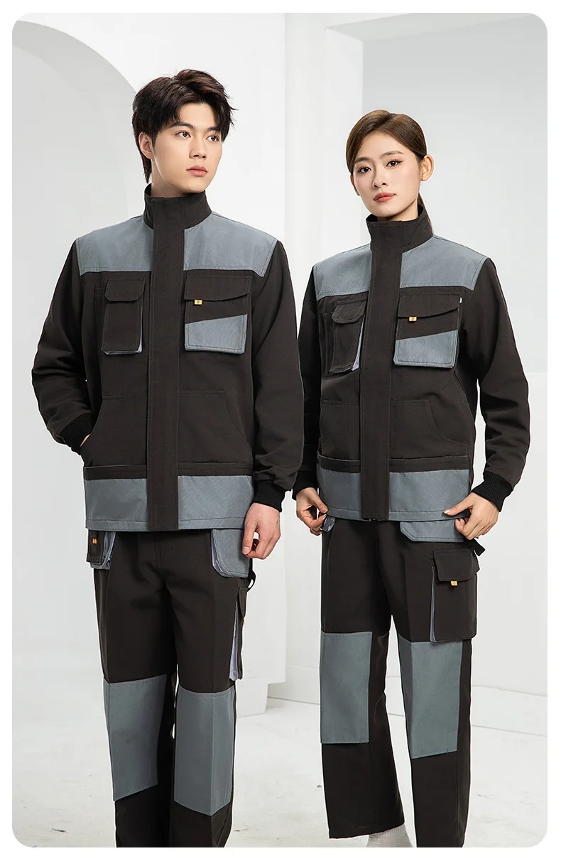 Uniformes multi-poches résistants à l'usure pour hommes et femmes, uniformes d'atelier d'usine de vêtements de travail, combinaisons de travail de réparation automobile mécanique, 5XL, 2024