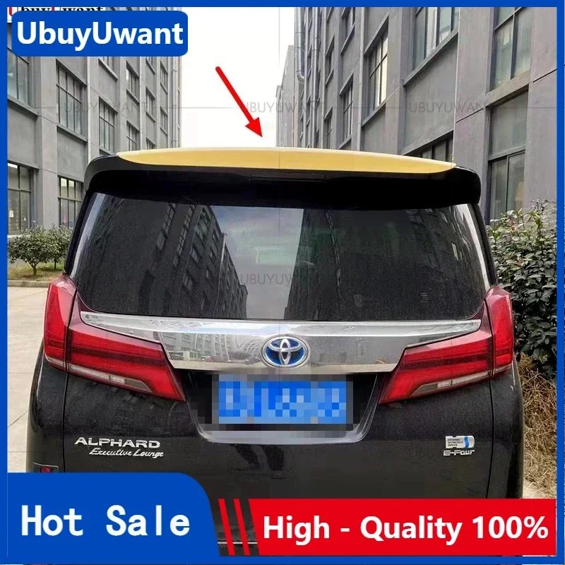 

Car Trunk Spoilers For Toyota Alphard Vellfire 30 Series MPV 2016-2021 High Quality ABS Plastic Rear Trunk Spoiler Lip Roof Wing