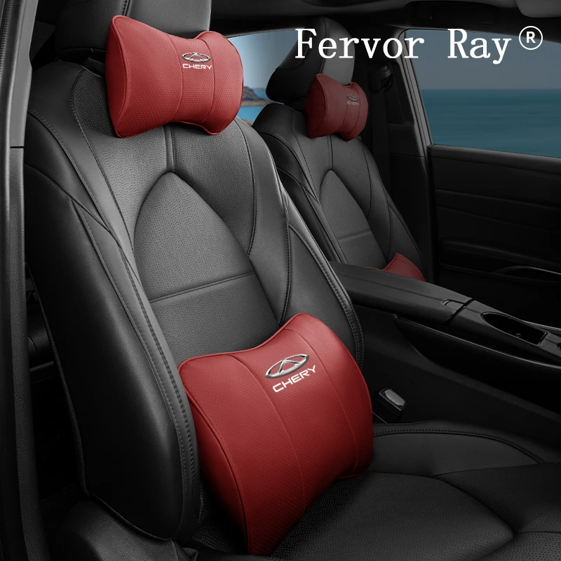 

For Chery TIGGO Chery 8 Arrizo 5 Pro GX 5X EQ7 Chery 7 6 Pro Car Seat Lumbar Neck Pillow Headrest Breathable Synthetic Fiber