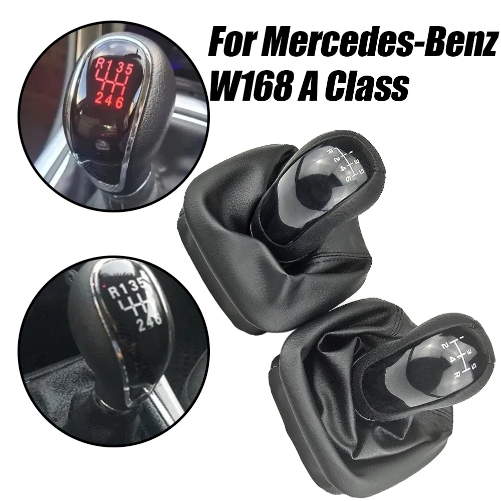 

For Mercedes-Benz W168 A Class 1997-2004 PU Leather Gear Boot + Shift Knob Lever Auto Parts