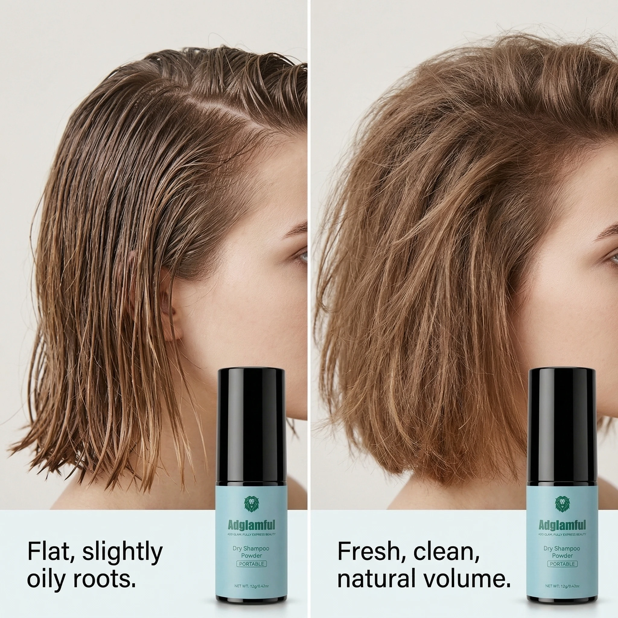 No Rinse Dry Shampoo Powder 12g Oil Absorbing Instant Fresh Fluffy Volumizing Lightweight Portable Hair Powder