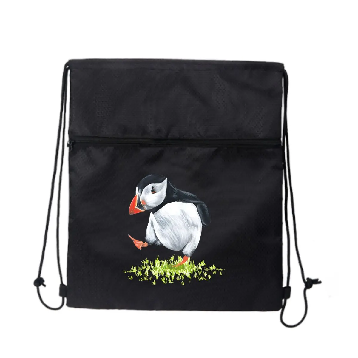 

Спортивный рюкзак на шнурке Puffin Standing on Grass Спортивная баскетбольная сумка для фитнеса