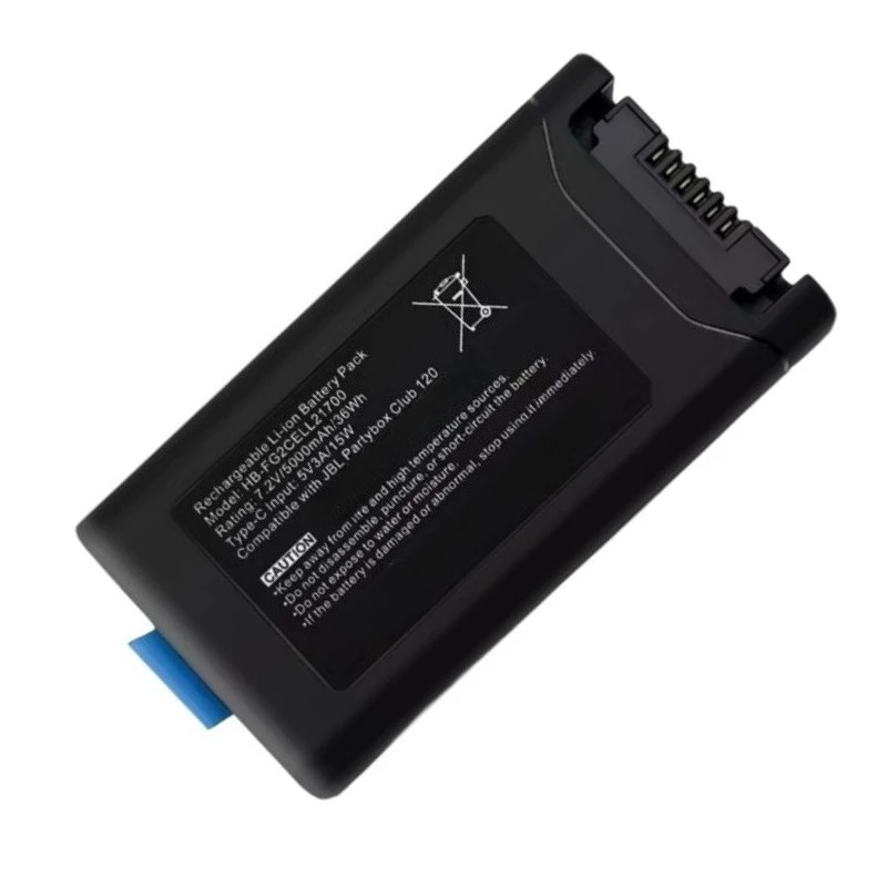 HB-FG2CELL21700 Replacement Digital Battery 7.2V 5000mAh 36Wh For JBL PartyBox Club 120 Portable Bluetooth Party Speaker