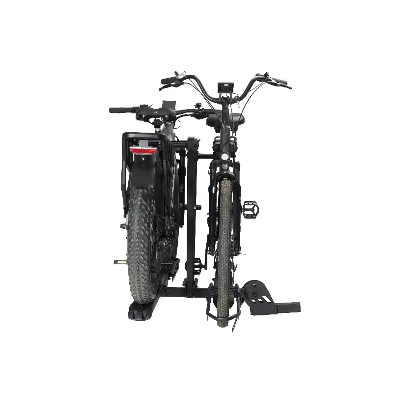 Electric Bicycles Foldable and Lockable Durable Steel Hitch Rack for 2