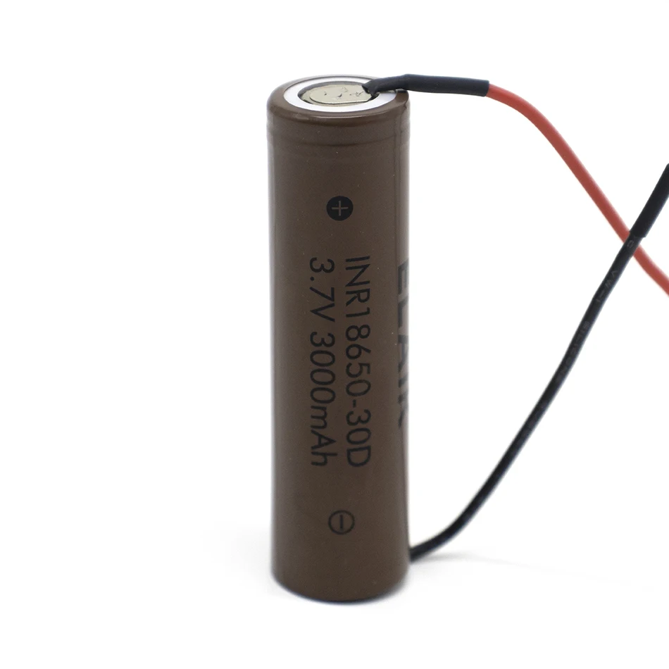 New 18650 power battery 3.7V 3000mAh rechargeable power lithium battery internal resistance small DIY+30D-Outgoing line