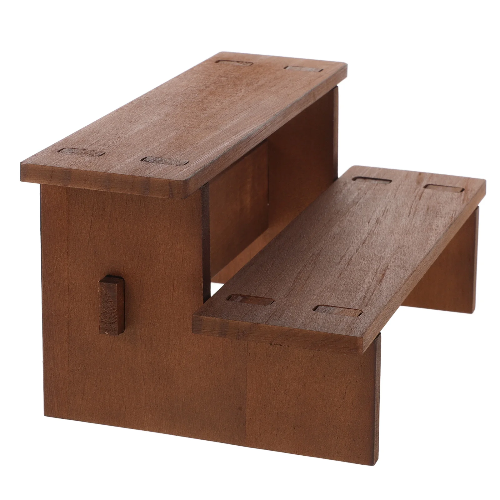 

Two-Tier Wood Display Stand Natural Wooden Organizer for Bracelet Hairpin Watch Storage Rack Holder Hairpin Display Stand