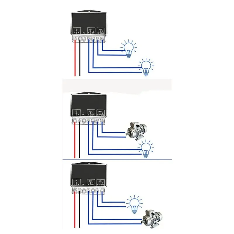 [NEWA64Z!】 For Motors Water Pumps Lights Switch 433Mhz DC 9-72V 30A 2 Channel Relay Wireless Receiver