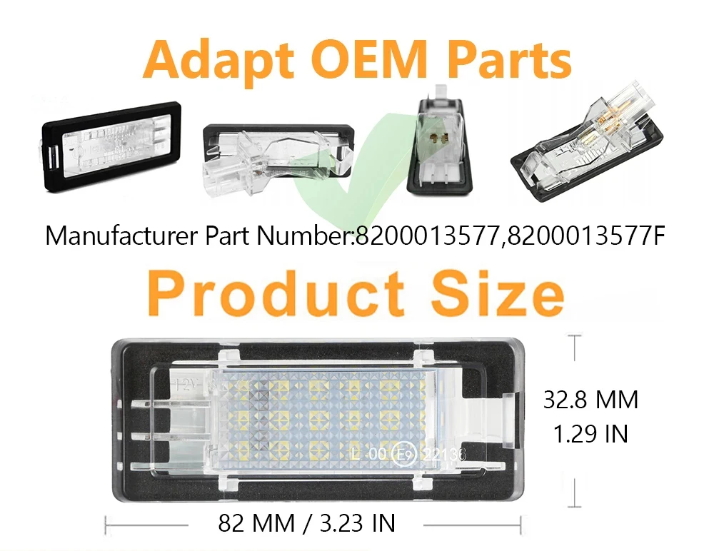 2x Canbus No Error LED Rear License Number Plate Light For Renault Captur Kaptur Espace Fluence Scenic Latitude Laguna Modus Zoe