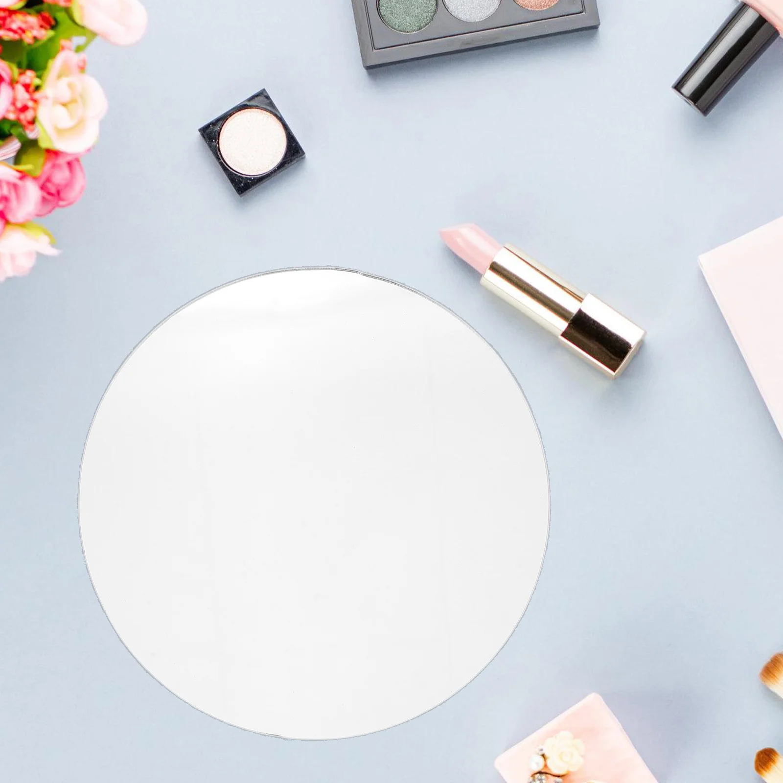 

4Pcs Clear Round Mirror Sheets Acrylic Replacement Lenses for Makeup Mirrors DIY Craft Projects Portable Small Mirrors