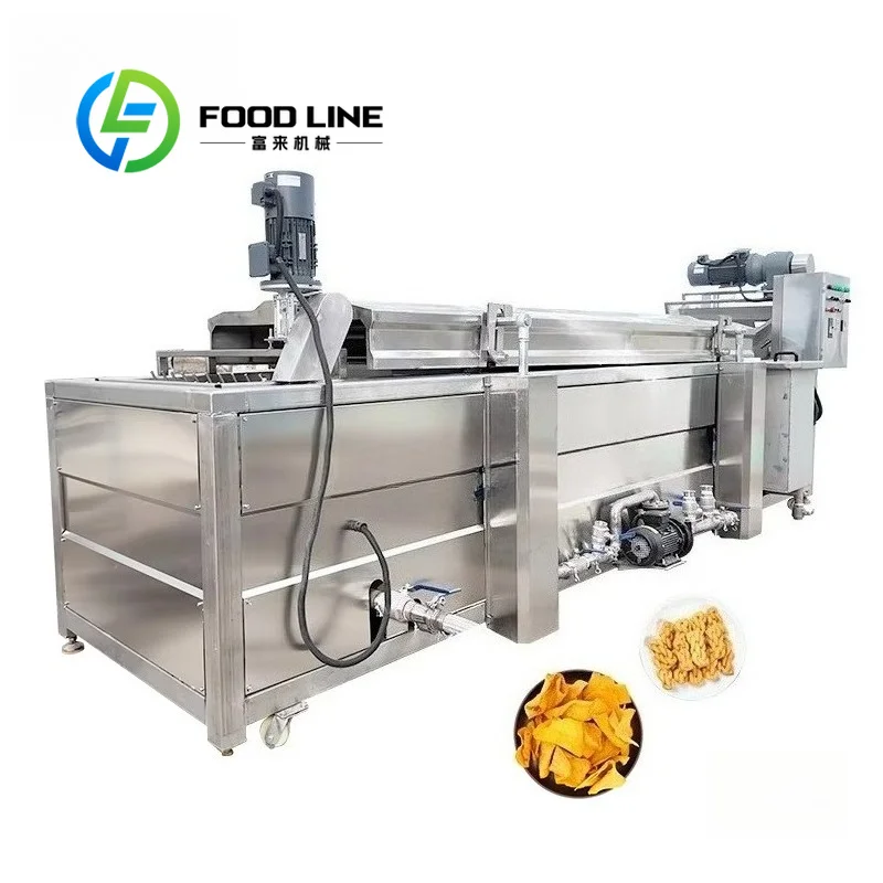 Dustproof Continuous Frying Machine Sealed Outer Cabinet Blocks Floating Raw Material Powder To Protect Internal Heating Parts