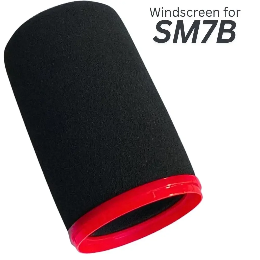 

Microphone Foam Filter for Shure SM7B/SM7dB Black Pop Filter Covers - RK345 Red Base Ring Windscreen Replacement