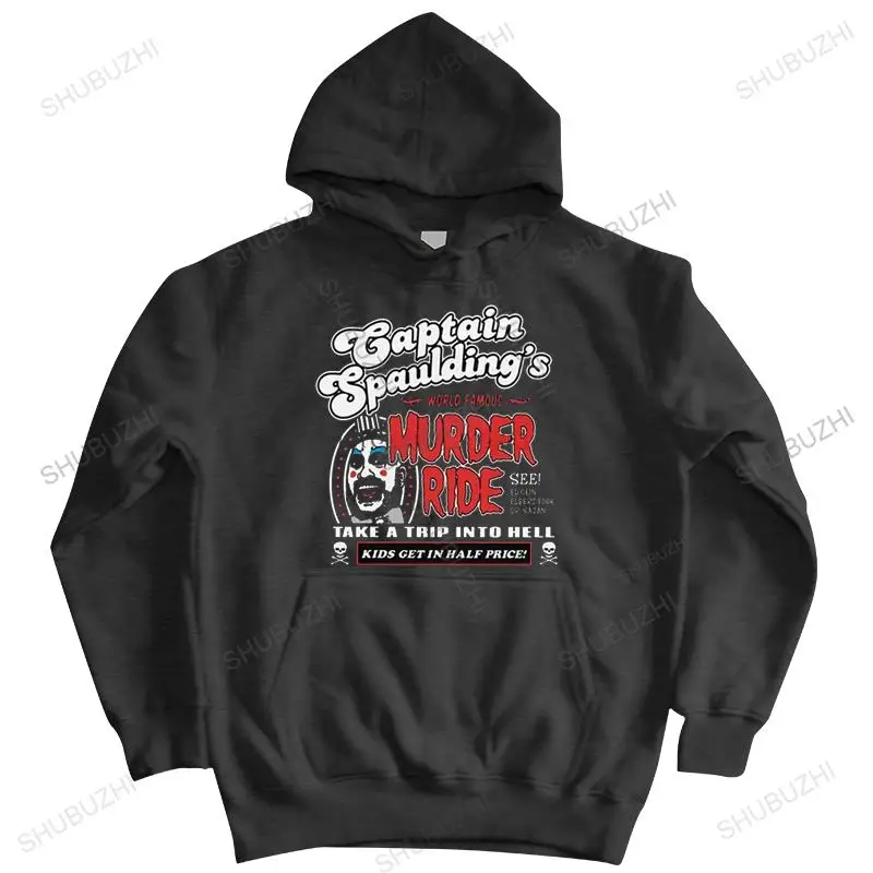 Cool Captain Spaulding pullover Men Horror Film House of 1000 Corpses Casual zipper Cotton hoody Oversized sweatshirt Top