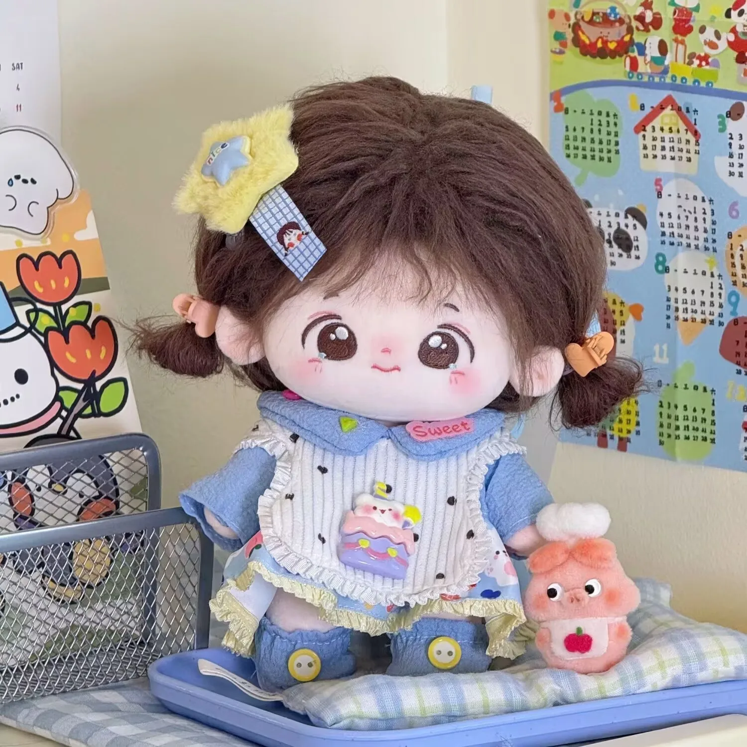 20 cm cotton doll dress, cute and sweet set, plush doll, star doll dress set, replacement clothes