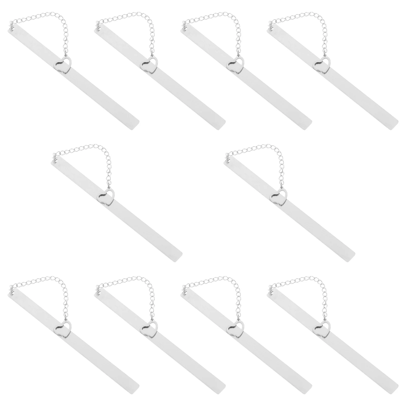 

10Pcs Heartshaped Metal Bookmark for Women Men Teens DIY Engraving Personalized Reading Accessories Book Marker