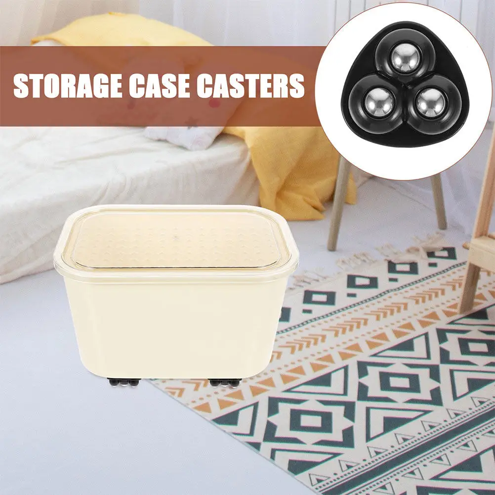 14Pcs Small Adhesive Swivel Casters Mini Caster Wheels for Storage Bin Trash Can Appliance Casters Wheels Trash Can Caster