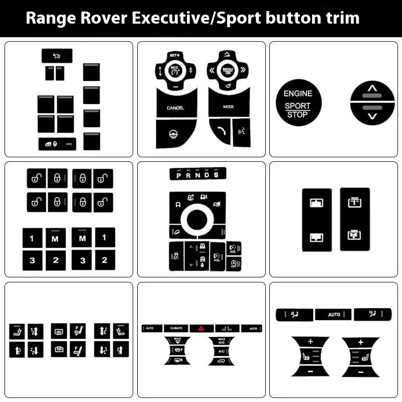 The best original car-style car button protection patch for Land Rover Range Rover Executive Vogue L405 Sport L494 2013-2017.