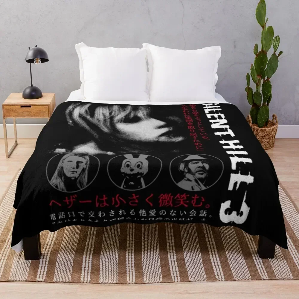 Silent Hill T-ShirtHeather Throw Blanket Cozy Microfiber Throw Blanket for Home Bedroom