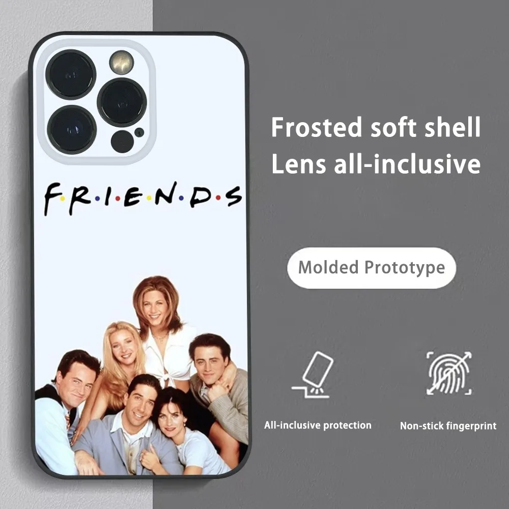 F-Friends TV program Phone Case For iPhone 15 14 13 12 11 Pro Xs Max Mini XR X 7 8 Plus Black Frosted Soft Shell Funda Cover