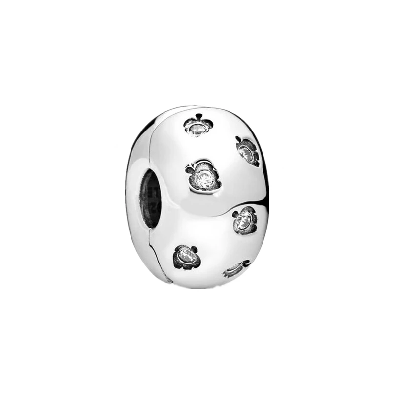 Fit Original Silver 925 Europeans Bracelet Jewelry Sparkling Row Clip、Butterflies Clip、Herbarium Cluster Safety Chain Charm Bead image 5