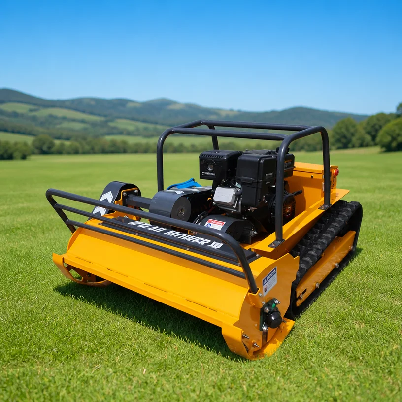 Customized Remote Control 15 HP 800 1000 mm Diesel Robot Lawn Mower Grass Cutter Flail Mower