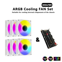 CX FUTRUE ARGB 90MM Fan * 6+Dual 8-Way Fan Hub * 1 (With Built-In Smart Chip), Sold As A Set, Suitable For Small Chassis.