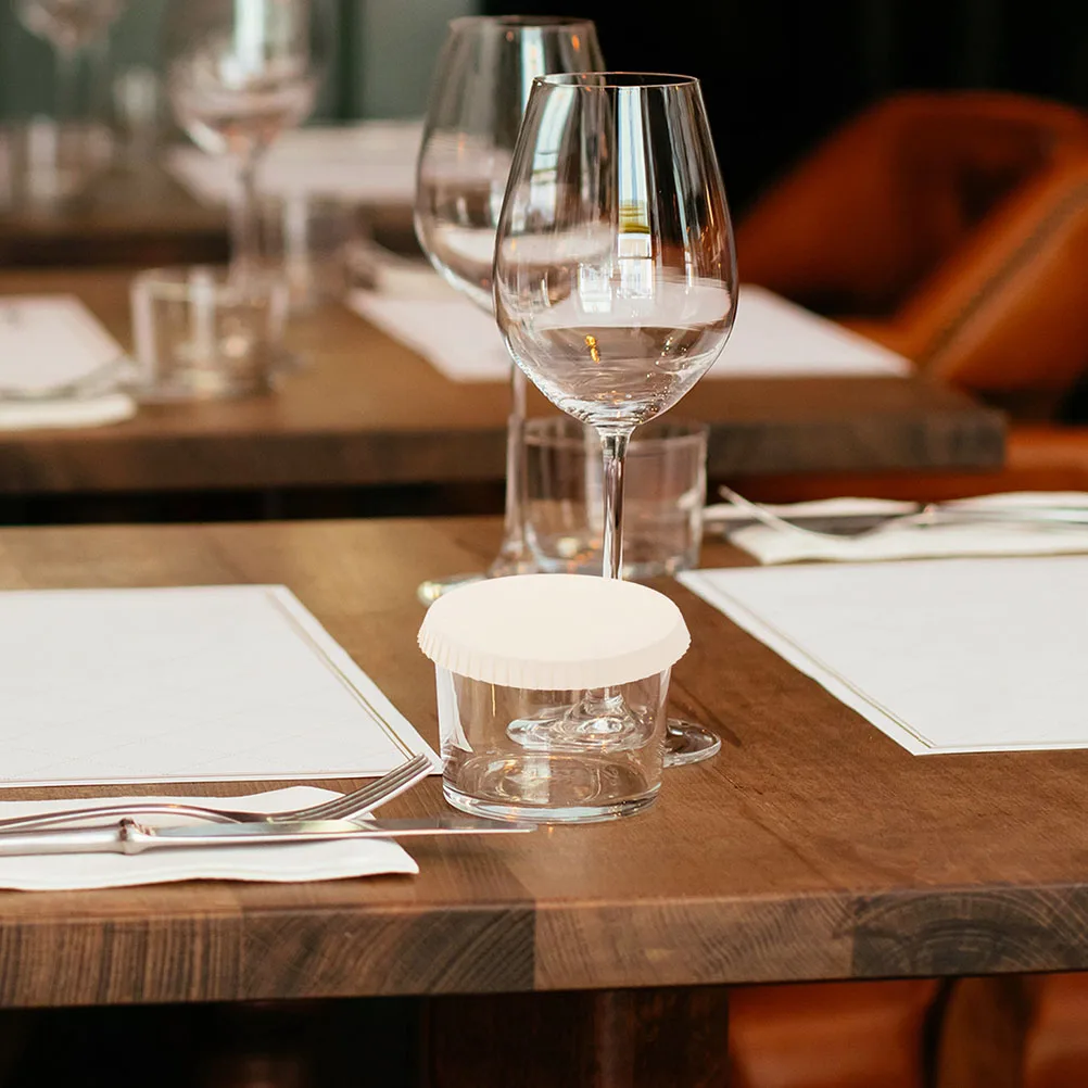 

200 Pcs Disposable Paper Cup Lid Coffee Mug Caps Milk Tea Lids Drinking Household Covers White Made Travel Safe Use Beverages