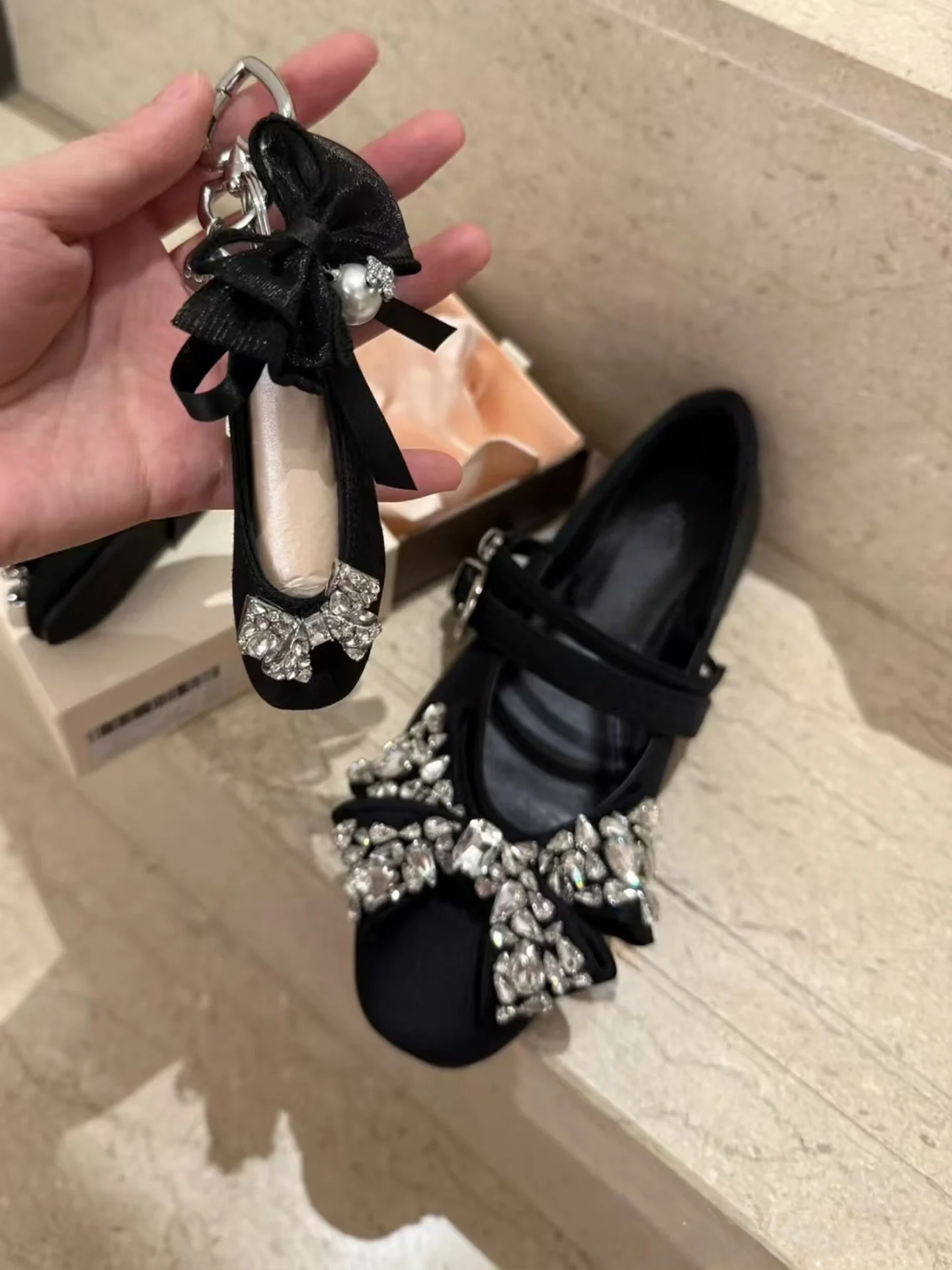 genuine-leather-mary-jane-flat-oes-women's-ballet-flats-knot-water-diamond-autumn-vintage-women's-faion-oes