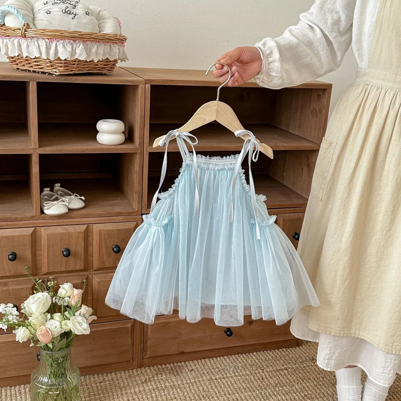

Girls' tulle dress2026Summer New Children's Princess Dress for Girls, Baby Girl's Puffy Mesh Dress for Young Girls