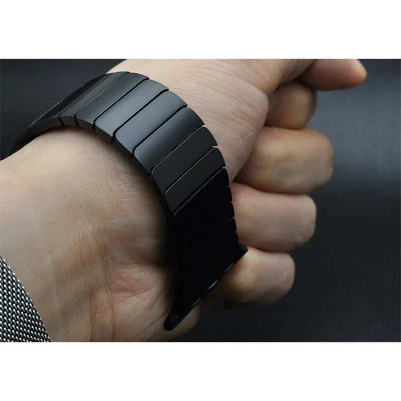 Stainless Steel Link Bracelet for Apple Watch 45mm 41mm 44mm Band iWatch Ultra 8 7 6 SE 5 4 Butterfly Buckle Strap Accessories