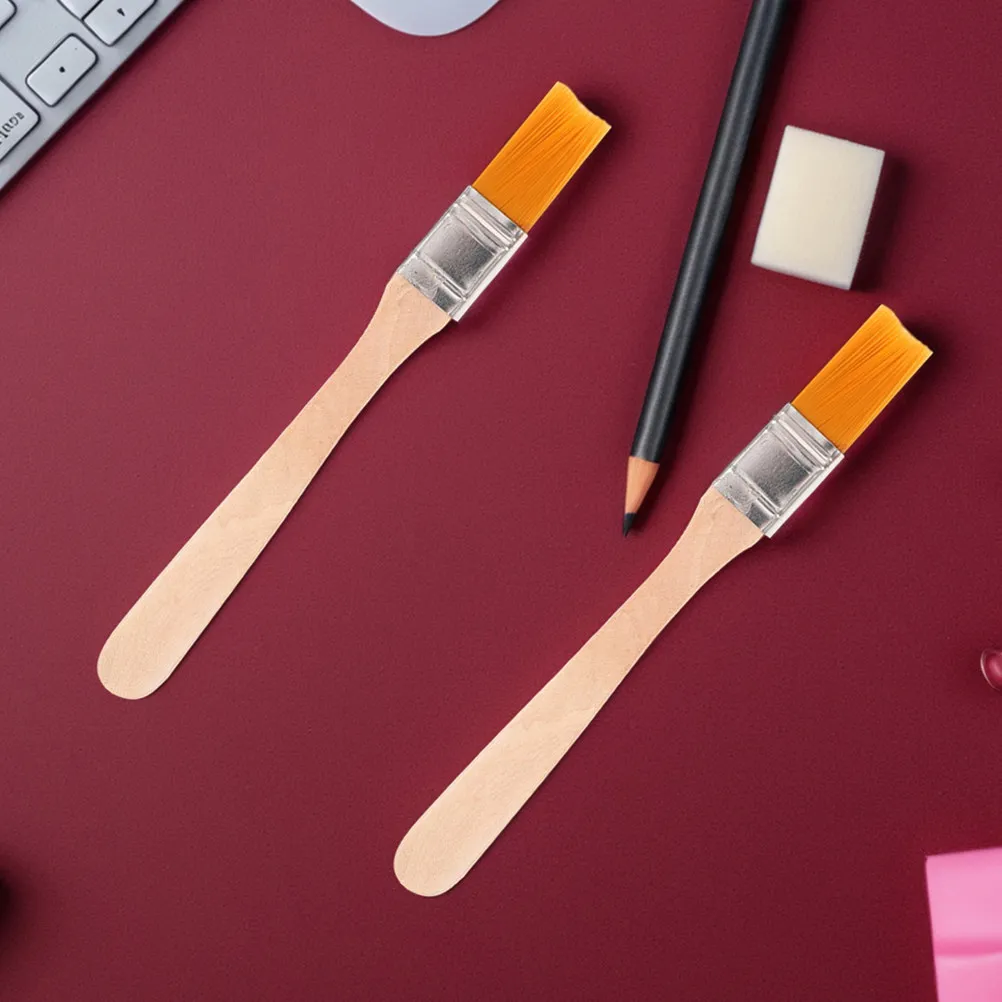 

5Pcs Paint Brushes Set Nylon Bristles Wooden Handle for Wall Painting Craft Detailing Acrylic Watercolor Oil Varnish Cleaning