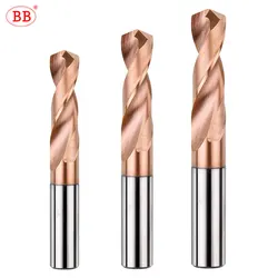 BB Carbide Drill Coated Micro Mini Bits CNC Hole Machining Tool for Steel D1=D2 Diameter Two Decimal Places 0.75mm-11.95mm