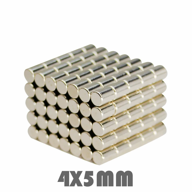 50 Pcs 4x5 mm Magnet N35 Super powerful neodymium magnets Small Round Magnetic Imanes Aimant Disc 4mm x 5mm NdFeB Magnet