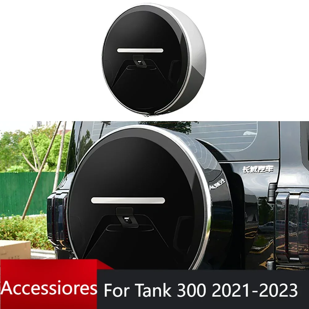 For WEY GWM Tank 300 Stainless Steel Spare Tire Cover Equipped With Tire Shell Exterior Decoration Car Styling 2021 2022 2023