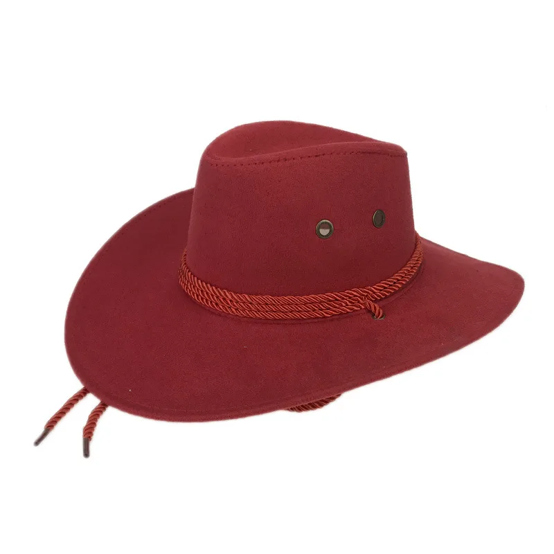 Classic Large Brim Cowboy Hats Men Vintage Outdoor Sunscreen Caps Unisex