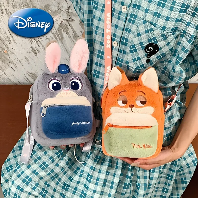 

Disney Zootopia Crossbody Bag Backpack Cartoon Cute Figure Nick Judy Backpack Change Phone Lipstick Storage Bag Birthday Gift