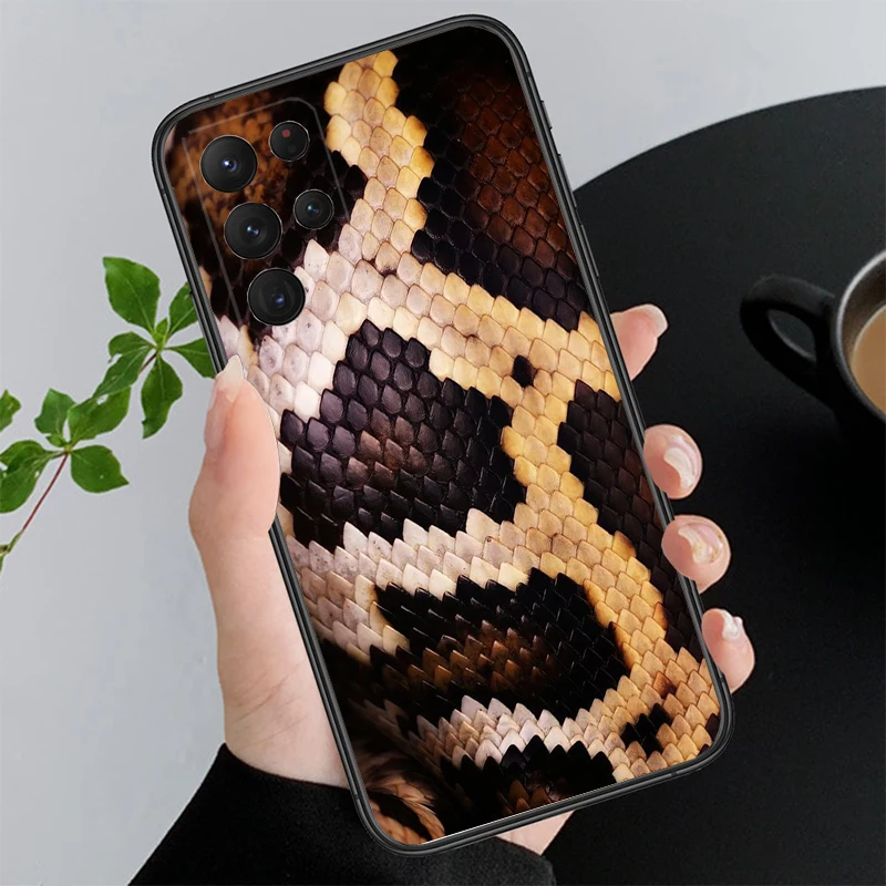 بيثون جلد الثعبان قضية الهاتف لسامسونج S25 S24 S23 S22 S21 S20 الترا S20 S22 S21 S23 S20 FE S24 زائد #1