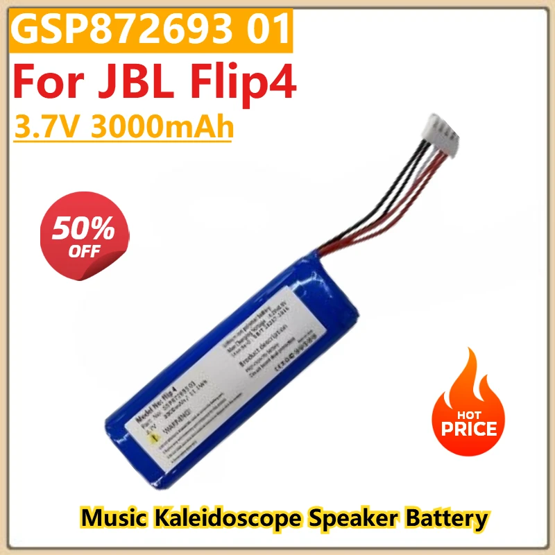 

GSP872693 01 3.7V 3000mAh Battery for JBL Flip 4 Music Kaleidoscope Speaker Battery High Quality