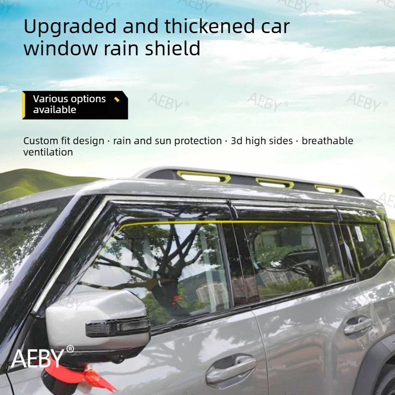 For Jetour T2 sun visor rain cover,Side window rain cover,Deflector ventilation window channel,wind deflector,Accessories