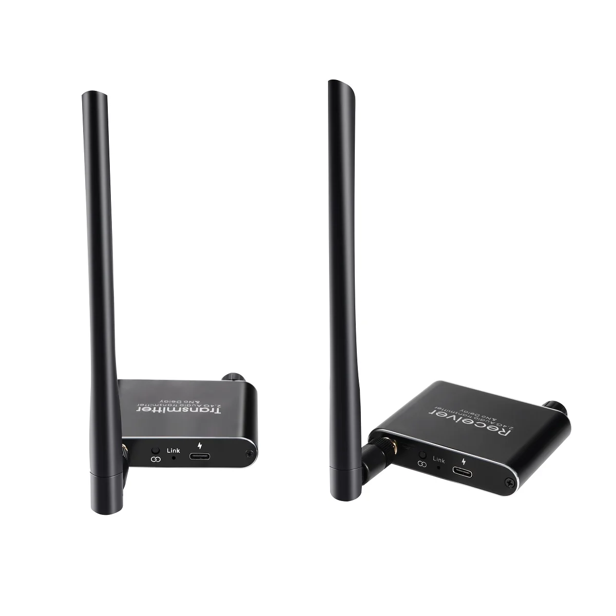 Digital Wireless Audio Transmitter and Receiver, 50M 2.4G Audio Adapter with 3.5mm and RCA Converter description 2