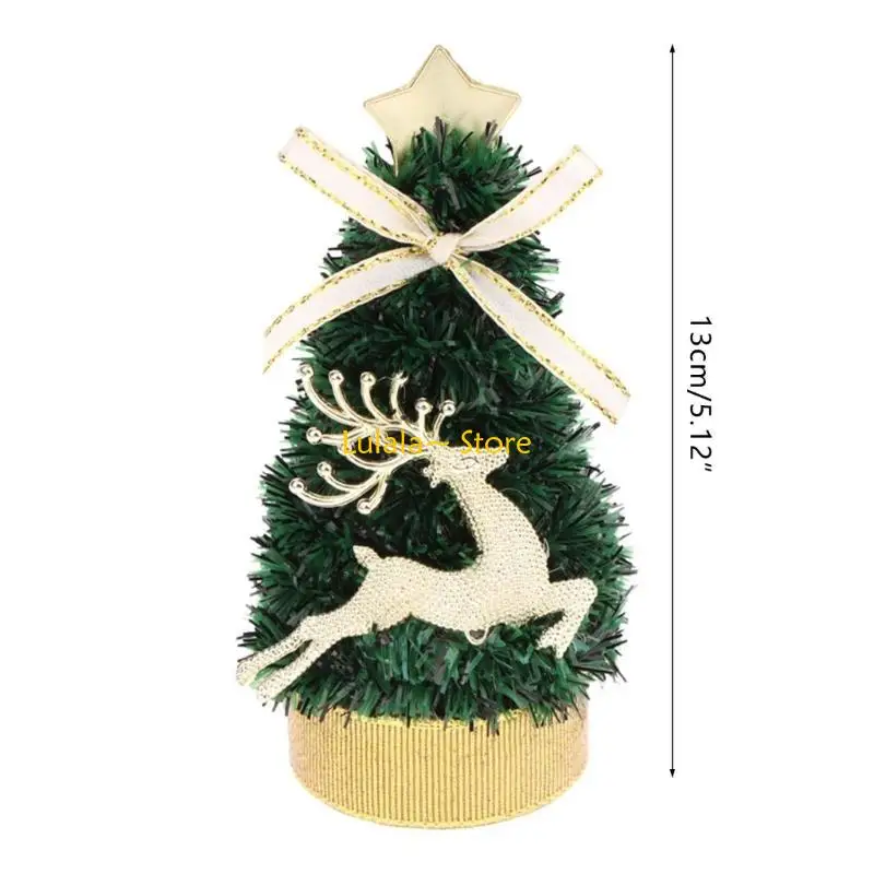 Y4QA إكسسوارات بيت الدمية شجرة عيد الميلاد DIY زينة الحديقة مناظر طبيعية مصغرة #6
