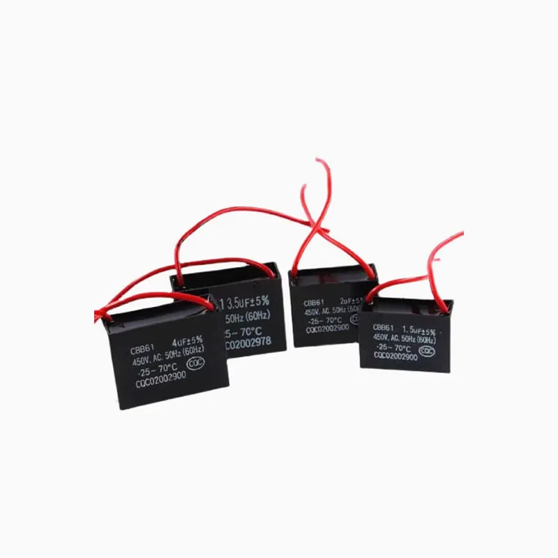 1 Uds CBB61 condensador de arranque de ventilador 450V 1UF 1,2 UF 1,5 UF 1,8 UF 2 UF 2,5 UF 3 UF 3,5 UF 4 UF --- 30 UF adecuado para ventiladores y campanas