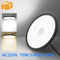 220V UFO LED High Bay Light 70W 100W 150W SMD2835 High Brightness 4000K 6000K IP65 Waterproof