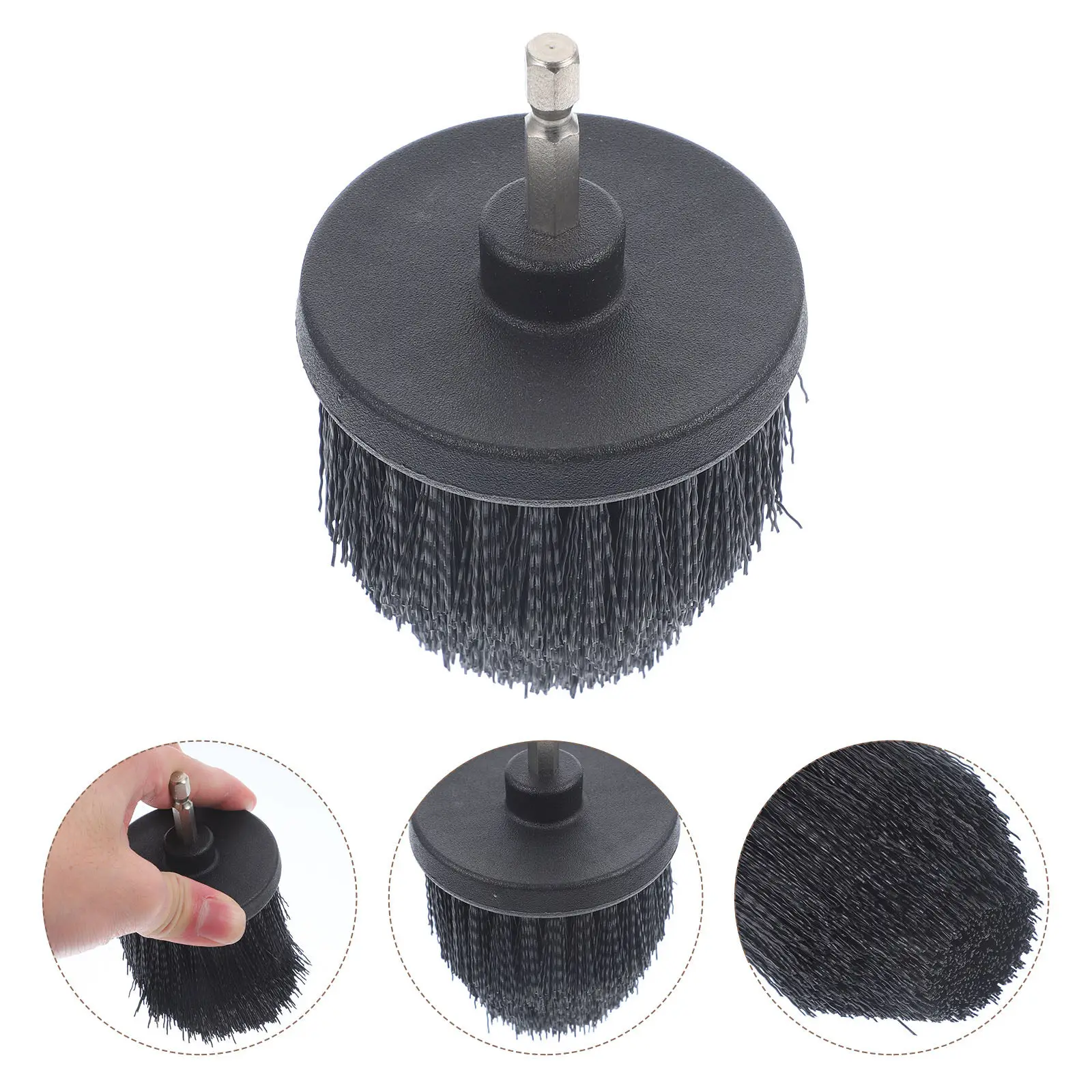 Cleaning Brush Brushes for Drills to Attachment Car All Purpose Detailing Black